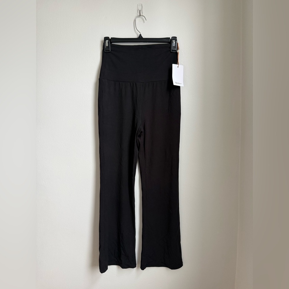 NWT Quince Bamboo Jersey Maternity Crop Flare Pant
